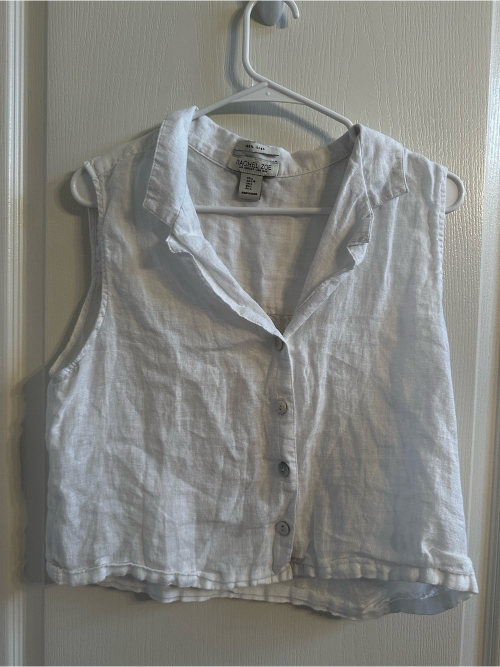 rachel zoe linen sleeve tank